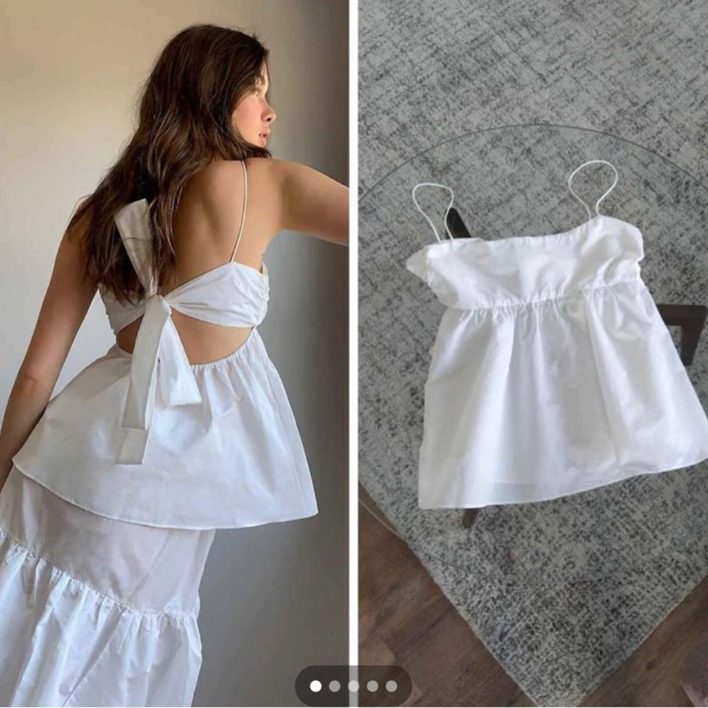 Aritzia Wilfred Satire Blouse Babydoll Sleeveless New Summer Tank Top Sz S